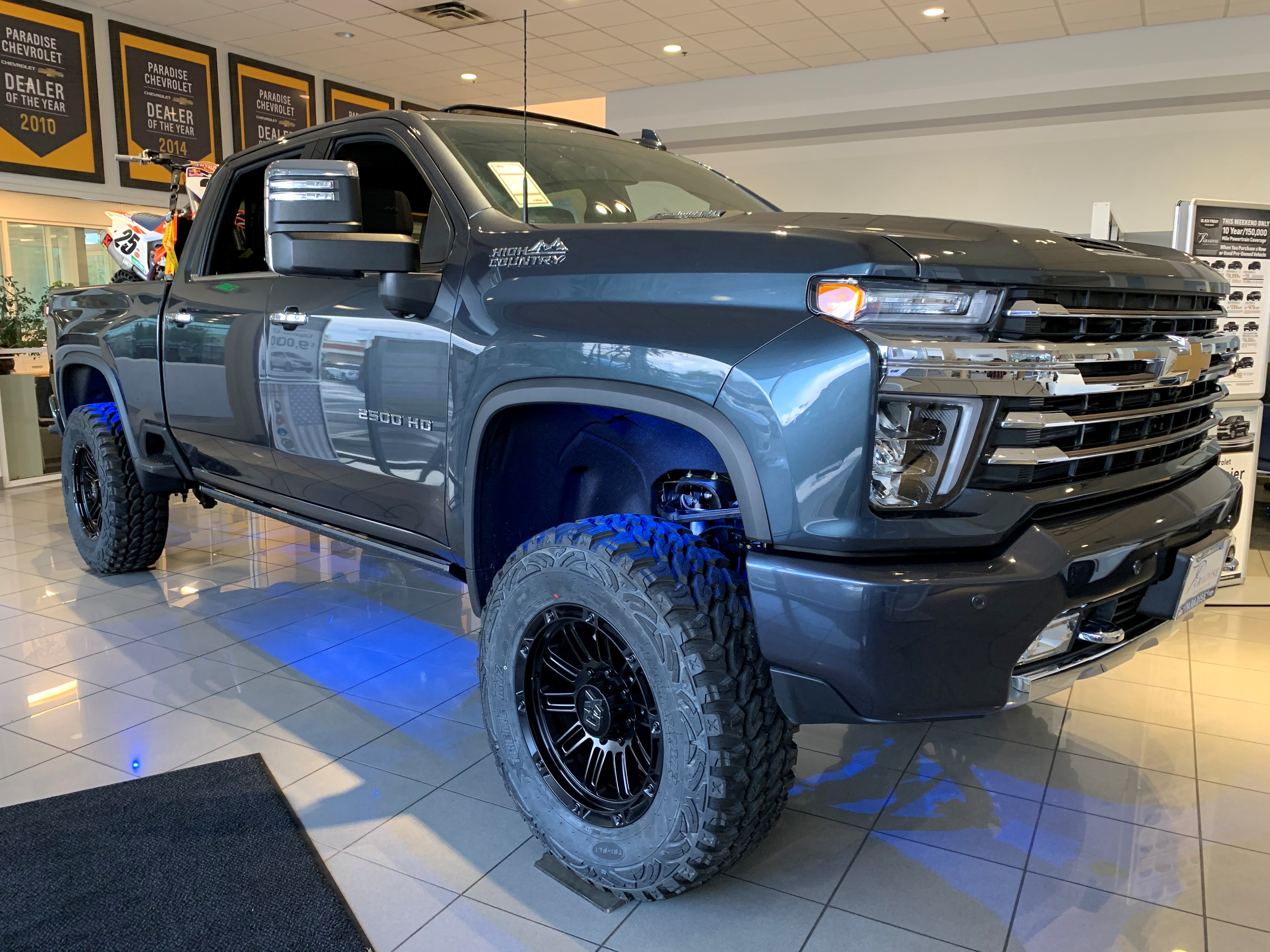 Lifted Silverado built by DSI
